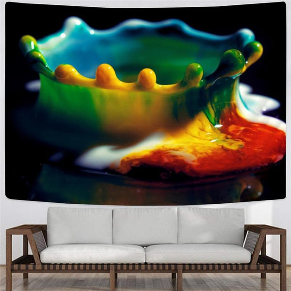 
Pigment Tapestry Colorful Tenture Mandala Harajuku Rug Wall Wall Hanging
                