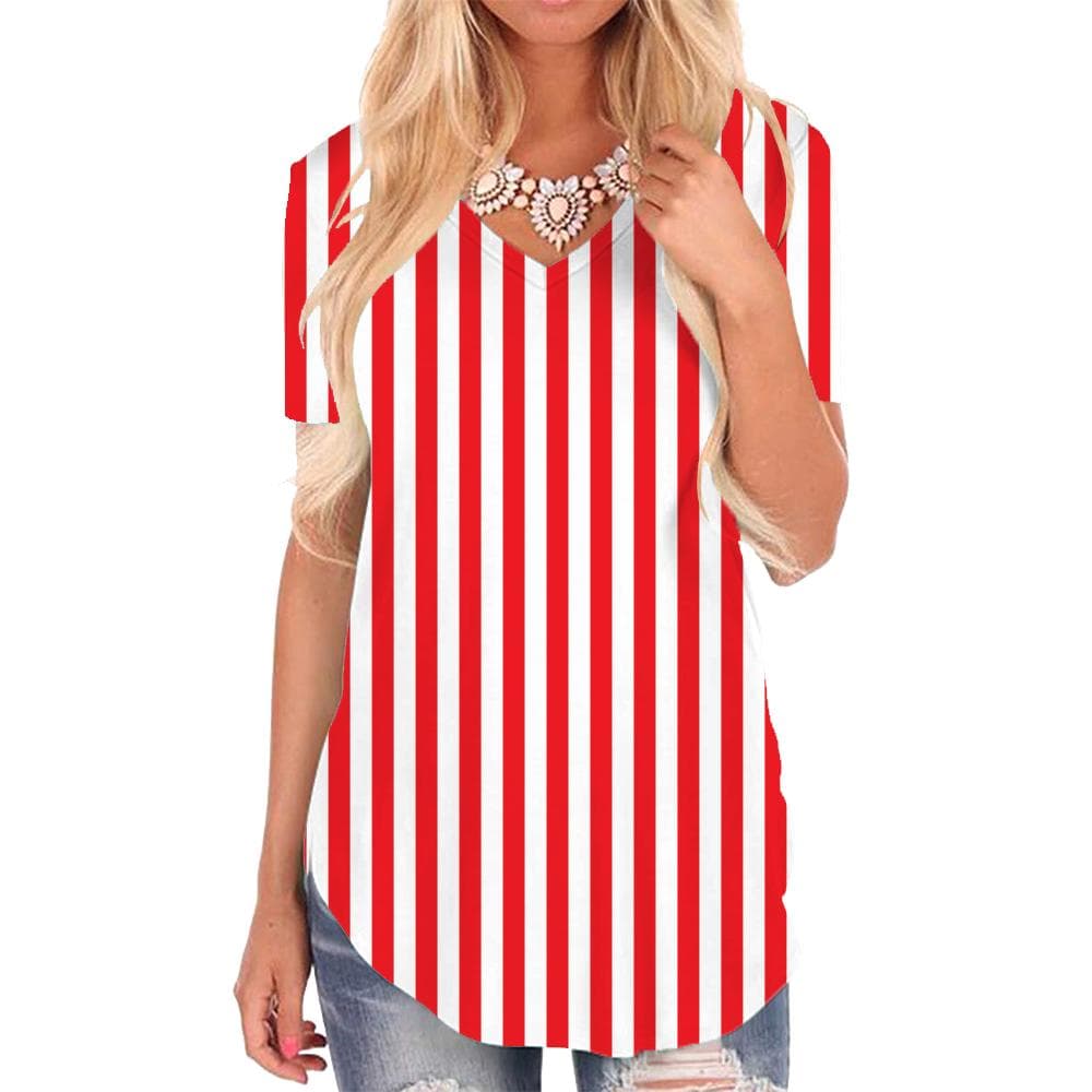 Stripe T-shirt women Abstract Funny T shirts Harajuku Tshirts Printed Novel Shirt Print