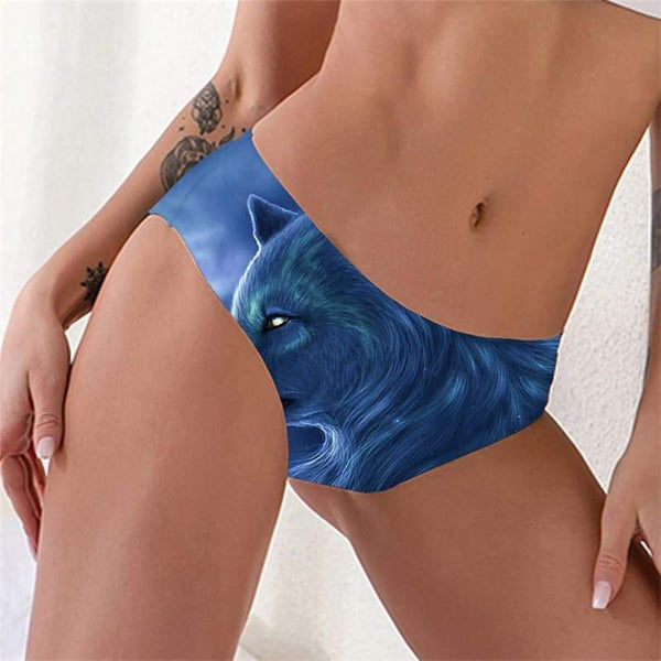 Wolf Panties Women Animal Underwear Anime Knickers Cloud Lingerie Female - KYKU