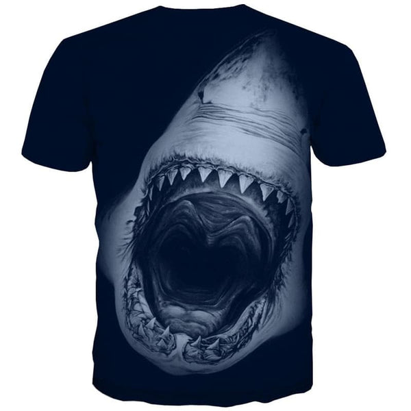 
Shark T shirt Men Ocean Tshirts Casual Animal Shirt Print Black Anime Clothes
                