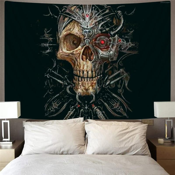 
Skull Tapestry Punk Tenture Mandala Mechanical Rug Wall Black Tapestries Metal Home Tapestrys
                