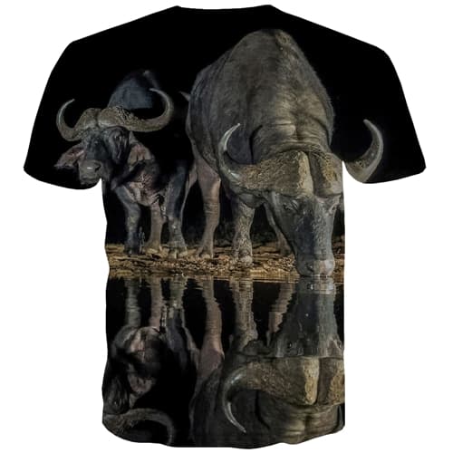 
Buffalo T shirts Men Animal Tshirt Anime Water Tshirt Printed Harajuku T shirts Funny - KYKU
                