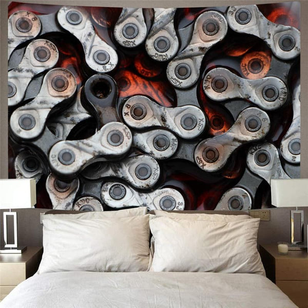 
Metal Tapestry Engine Home Tapestrys Gear Rug Wall Funny Tenture Mandala Rock Wall Tapestry
                