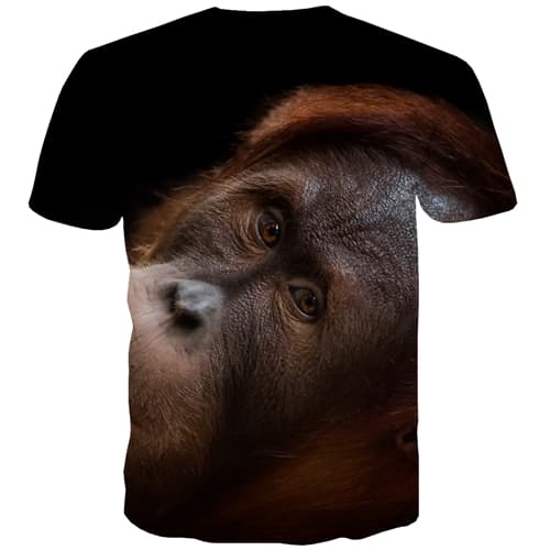 
Orangutan T-shirt Men Monkey Shirt Print Animal T-shirts 3d Black Tshirts Cool - KYKU
                