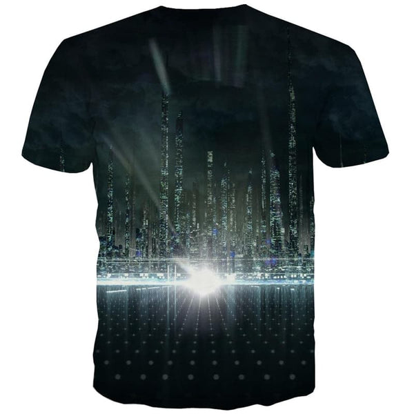 
City T-shirt Men Aurora Shirt Print Black T shirts Funny Short Sleeve Hip hop
                