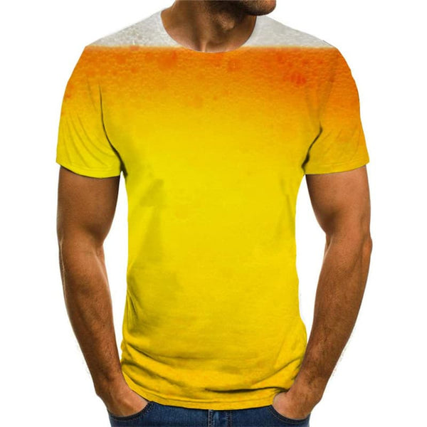 
Beer T-shirt Men Novel Shirt Print Gradient Anime Clothes Haraj Tshirts Casual
                