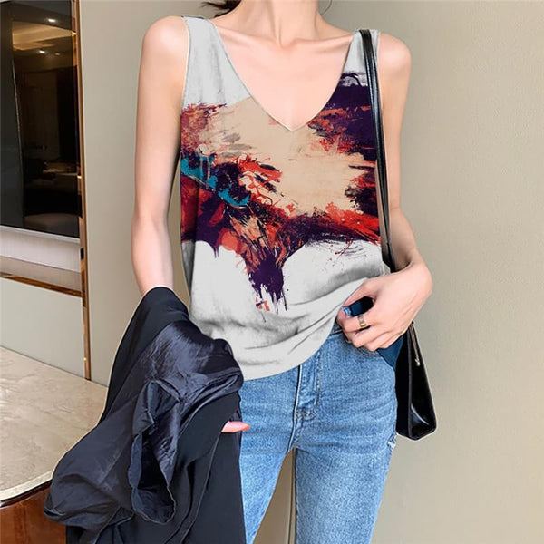Indios Tank-Top women Graffiti Vest Print Colorful Sleeveless 3d Womens Clothing