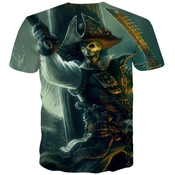 
Pirate T shirt Men Sail Tshirt Printed Skull Shirt Print War Tshirts Casual
                