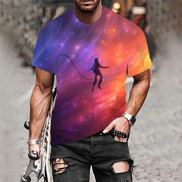
Astronaut T shirt Men Galaxy Tshirts Casual Universe Shirt Print Dizziness Tshirt Printed
                