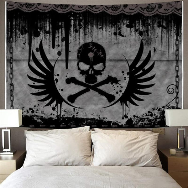 
Skull Tapiz Punk Tenture Mandala Wing Wall Tapestry Black Tapestries Venom Home Tapestrys
                