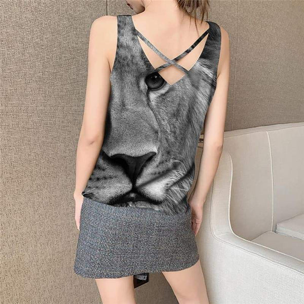 
Lion Tank Top Women Animal Anime Clothes Anime Vest Print Harajuku Vest Printed Street Sleeveless 3d - KYKU
                