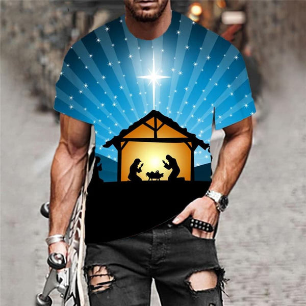 
Christian T-shirt Men Jesus Funny T shirts Animal Tshirts Casual Galaxy Tshirt Printed
                