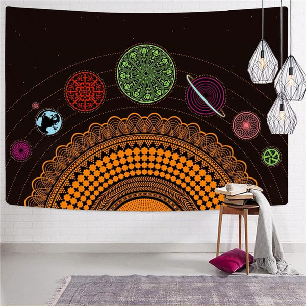 
Galaxy Tapiz Space Wall Tapestry Universe Tapestries Colorful Tenture Mandala Art Rug Wall
                
