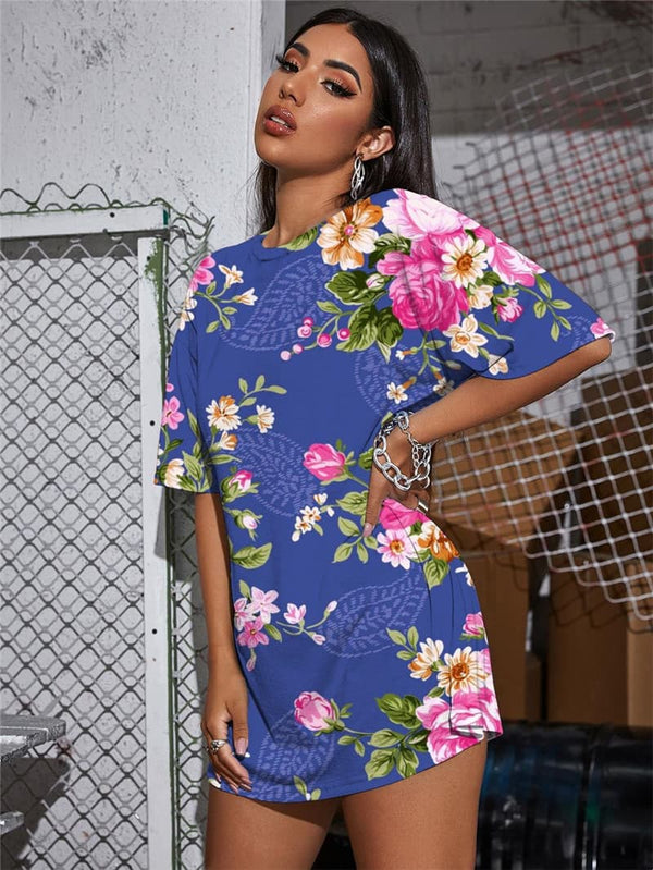 
Flower T-shirt Women Romantic Gothic Peony Flower Tshirt Printed Harajuku Shirt Print
                