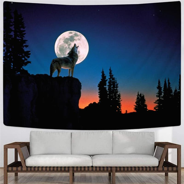 
Wolf Tapestry Animal Tapestries Anime Rug Wall Moon Home Tapestrys Tree Tenture Mandala
                