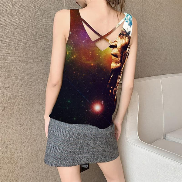 
Indios Tank-Top women Galaxy Vest Printed Space Vest Print Universe Anime Clothes
                