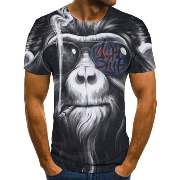 
Orangutan T shirt Men Animal Tshirts Casual Hip Hop Tshirt Printed Short Sleeve
                