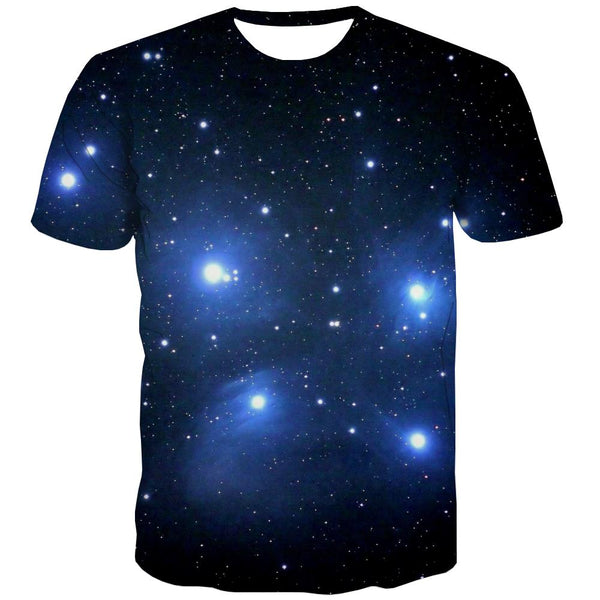 Galaxy T-shirt Men Planet T-shirts 3d Starry Sky Tshirt Printed Colorful T-shirts Graphic Harajuku Tshirts Cool