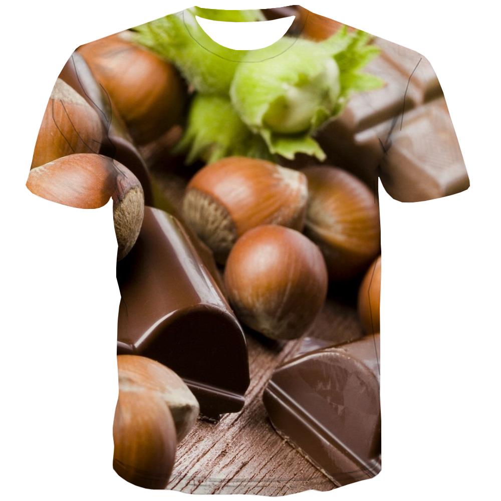 Chocolate T-shirt Men Brown Tshirt Anime Delicious Tshirts Novelty Bitter Shirt Print