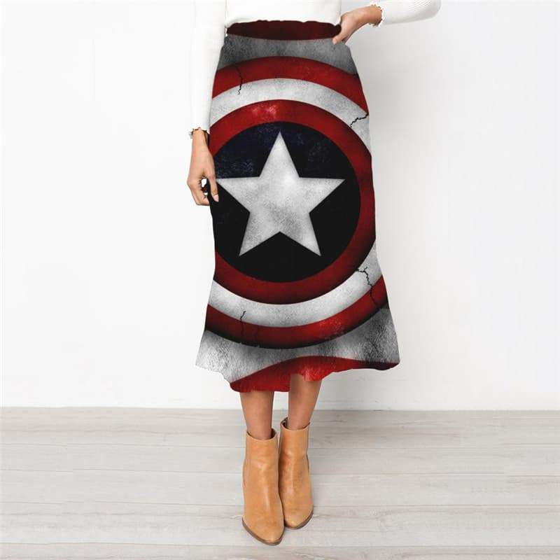 United States Skirts Women National Flag Rock Frauen Stripe High waist skirts - KYKU