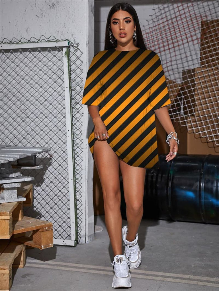 Stripe T Shirt Women Abstract Punk Rock Psychedelic Funny T shirts Harajuku Summer