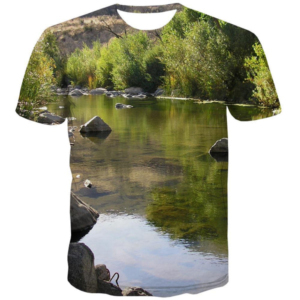 fishing T-shirt Men fish Tshirts Cool Short Sleeve Fashion Tee Top Streetwear - KYKU