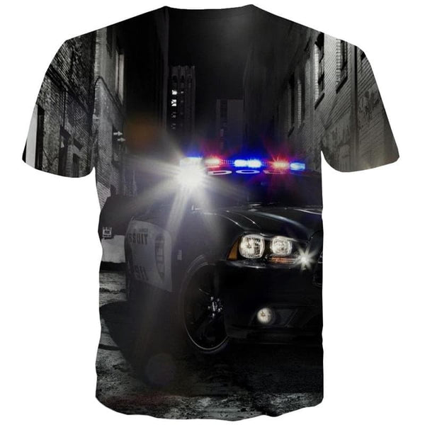 
Car T shirt Men Policemen T-shirts 3d Night Shirt Print Harajuku Funny T shirts
                