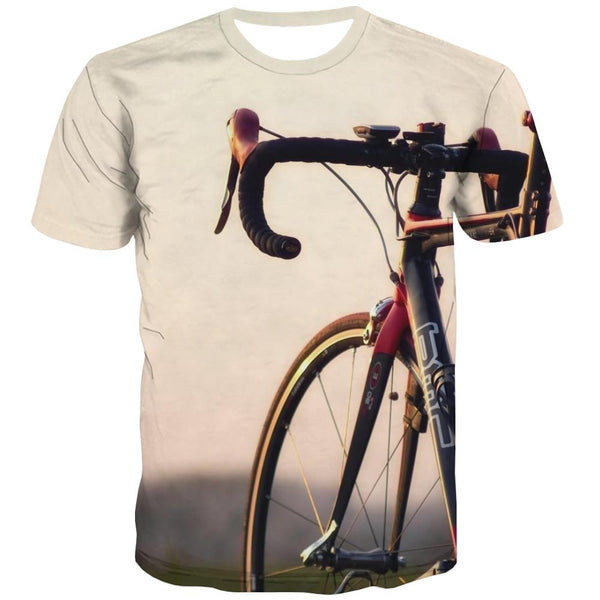 Bicycle T shirts Men Metal Tshirts Novelty City Tshirts Cool Psychedelic Tshirt Anime