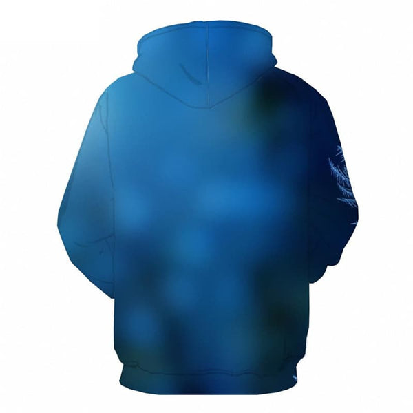 
Christmas Hoodie Men Party Hoodie Print Solid Color Hoody Anime Blue Hooded Casual
                