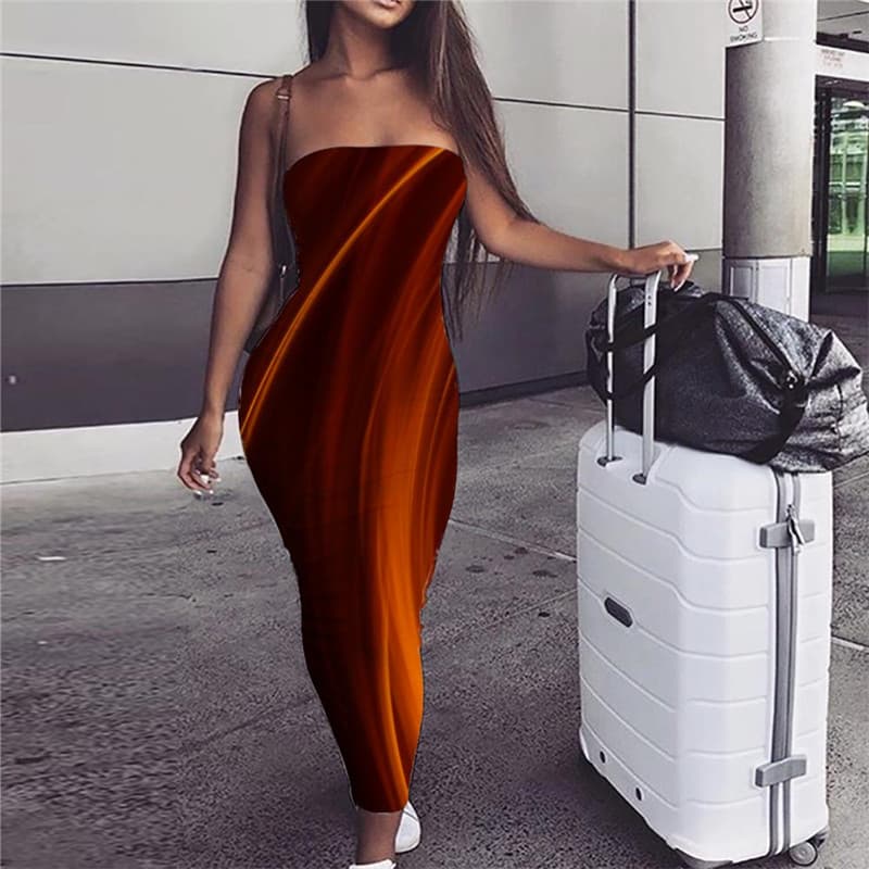 Flame Dress Women Abstract sleeveless Psychedelic 3d Print Womens Clothing