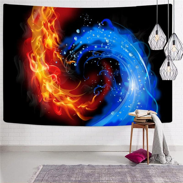 
Blue Flame Tapestry Red Flame Tenture Mandala Colorful Home Tapestrys
                