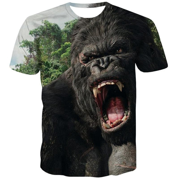 
Orangutan T-shirt Men Animal Shirt Print Ferocious Anime Clothes Harajuku Tshirts Casual
                