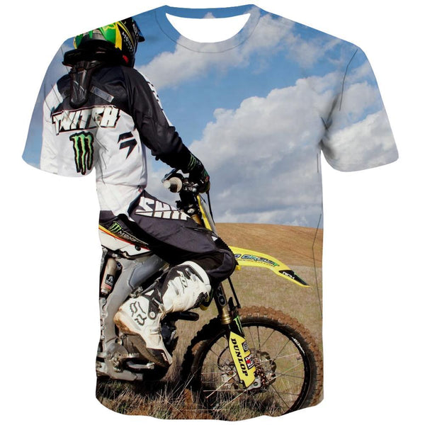 Motocross T-shirt Men motorcycle Tshirts Novelty Offroad Tshirt Printed - KYKU