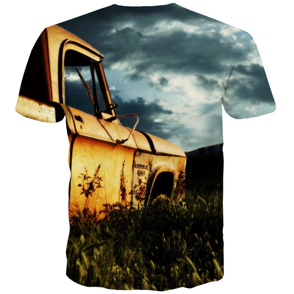 
Racing Car T shirts Men Metal T-shirts 3d City Tshirts Casual Gray Tshirt Printed Retro Shirt Print
                