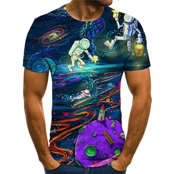
Astronaut T shirt Men Graffiti Tshirt Printed Colorful Funny T shirts Painting Anime Clothes
                