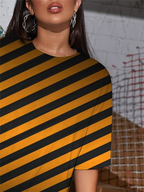 
Stripe T Shirt Women Abstract Punk Rock Psychedelic Funny T shirts Harajuku Summer
                