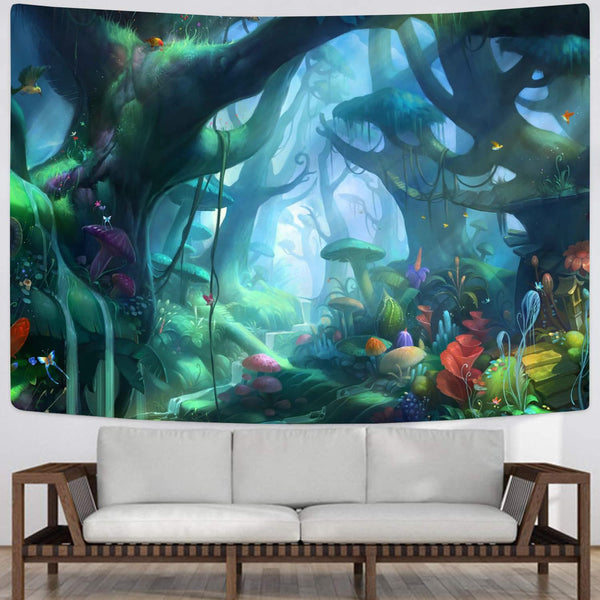 
Cartoons Tapiz Anime Tapestries forest Tenture Mandala mushroom Home Tapestrys fantasy Wall Tapestry
                