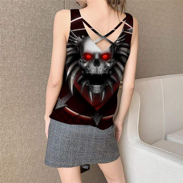 
Skull Tank-Top women Punk Sleeveless 3d Ferry Anime Clothes Womens Clothing - KYKU
                