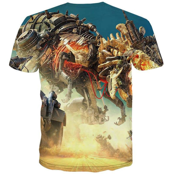 
Mechanical T shirts Men Punk T-shirts 3d Rock Tshirts Cool Metal Shirt Print War Tshirts Novelty - KYKU
                