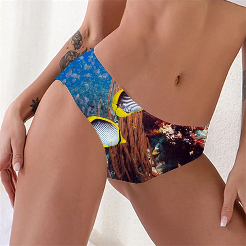 Fish Briefs Women Fishinger Pantys Animal Tanga Tropical Knickers