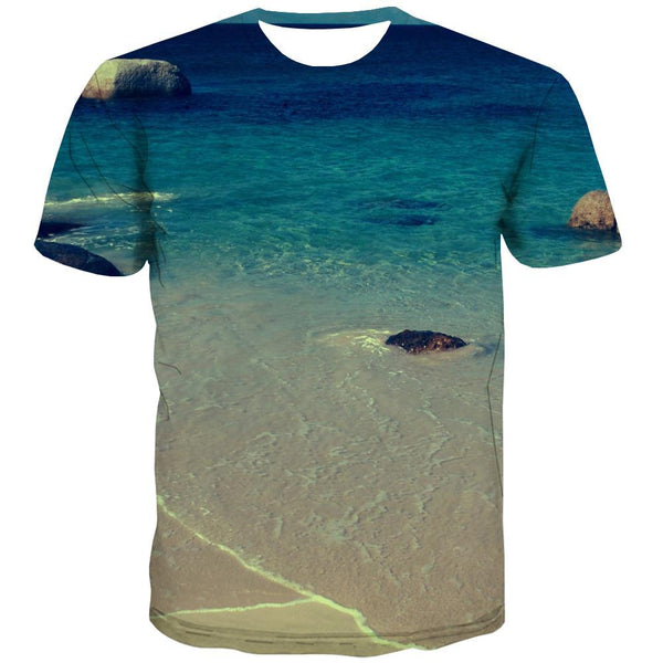 surf T shirts Men The sea Tshirt Printed sport T shirts Funny Cool Tshirts Novelty - KYKU