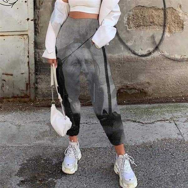 Indios Trousers Women Painting Casual Pant Retro Trouser Women Sweatpants - KYKU