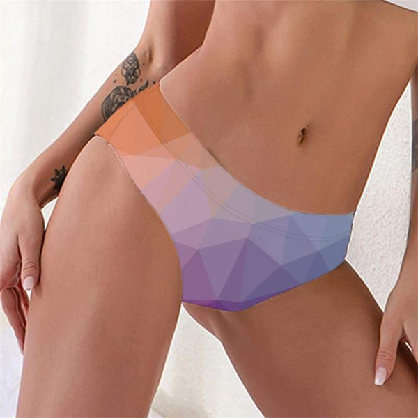 Geometric Panties Women Psychedelic Sexy Vortex Pantys Square Knickers - KYKU