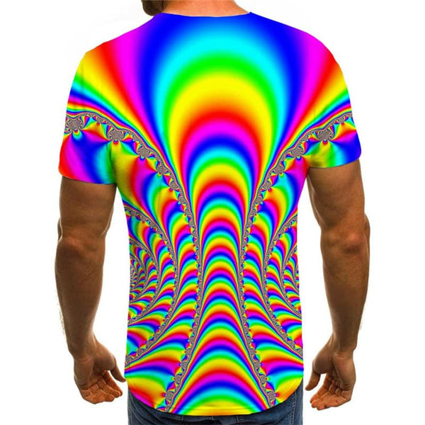 
Dizziness T shirt Men Colorful Shirt Print Rainbow Funny T shirts Gradient Anime Clothes
                