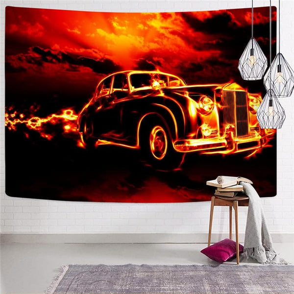 
Flame Tapiz Car Home Tapestrys Hip Hop Tenture Mandala Wall Hanging Mandala
                