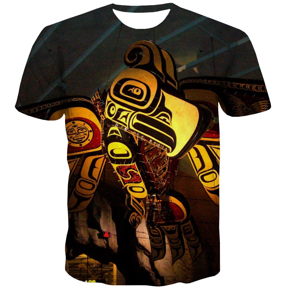 Indians T shirts Men Grassland Tshirts Novelty Sunset Shirt Print War Tshirt Anime