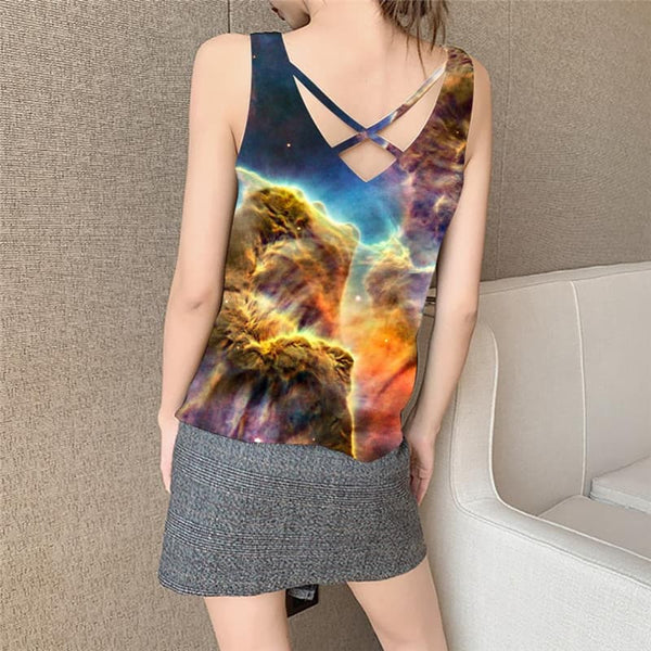 
Galaxy Tank Top Women Space Tank Tops Casual Universe Sleeveless 3d Colorful Vest Printed
                