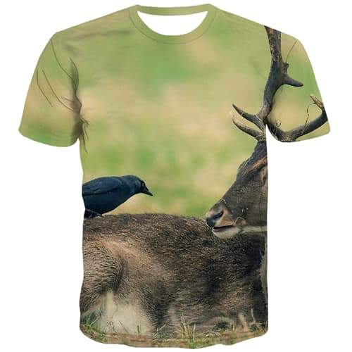 Orangutan T shirts Men Monkey T-shirts 3d Animal Tshirts Casual Ferocious Tshirt Anime - KYKU
