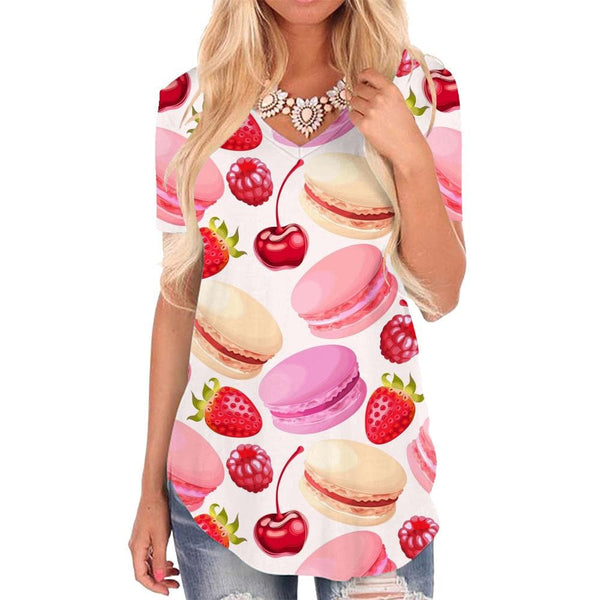 Food T Shirt Women Fruit Funny T shirts Donuts Shirt Print Lovely Tshirts Printed