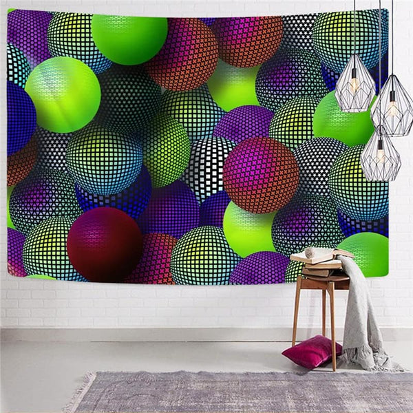 
Geometric Tapiz Psychedelic Rug Wall Vortex Tenture Mandala Three-Dimensional Ball Wall Tapestry
                